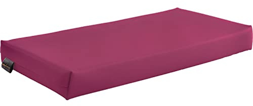 pader medi.tech Orthopädisches Entlastungskissen, Positurkissen 50x25x5cm I Bandscheibenkissen, Stufenkissen, Lagerungskissen für Beine mit festem Schaumkern (13 Beere)