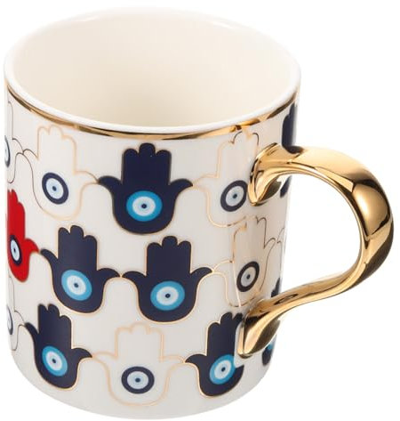 Kaffeetasse kaffeekanne kaffeekännchen Kaffeebecher-Set Cappuccino-Tassen aus Porzellan Arabische Teetasse Vintage Frühstück einstellen Mokkatasse Wasserbecher Teufels Auge Keramik