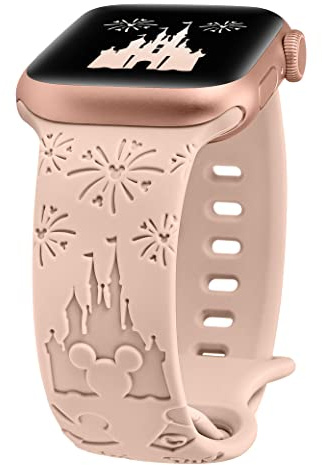 BEEXI Cartoon Engraved Silicone Sport Strap Compatible with Apple Watch