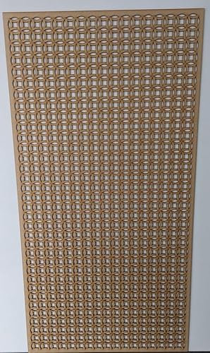LaserKris Dekoratives filigranes Sichtschutzgitter für Heizkörperschrank, Wand, perforiert, filigran, 3 mm dicke MDF-Platte (verschiedene Größen), FL4-Muster (unggrundiert, 300 mm x 620 mm)