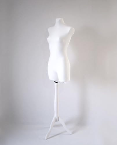 Generic AILANT Mannequins de Couture, Buste de Couture Femme (White/White Stand, S/M)