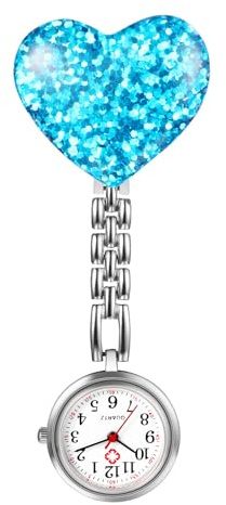Avaner Uhren Krankenschwesteruhr Herz Design: Schwesteruhr mit Clip Taschenuhr FOB Uhr Pflegeruhr Anlog Quarzuhr für Arzt Doktor Krankenschwester Medical