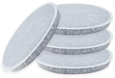 BAMBOOST Discs Water Filter Compatible with Brita Fill and Go Water Filter Bottles Carafes, Reduce Chlorine, Particles and Other Impurities, Pack of 4