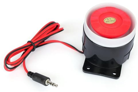 Switian Wired Mini-Sirene Fuer Home Security Alarm System Horn Sirene 120dB Öffentliche Plätze Notfall Evakuierung Sicherheitswarnung Alarm (24, Volt)