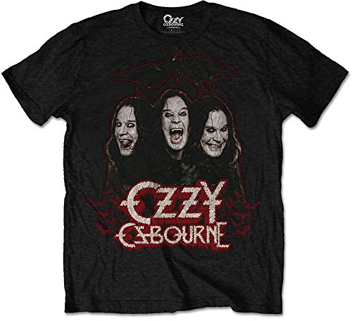 Ozzy Osbourne Crows & Bars Official Tee T-Shirt Mens Unisex (X-Large) Black