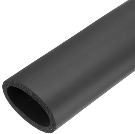 QUARKZMAN 2 x 45.7cm Rohrisolierung Schaumstoff, Durchmesser 50mm Isolierstärke 7mm Heizungsrohr Verkleidung für Fitnessgeräte, Rohre, Handhaben (Schwarz)