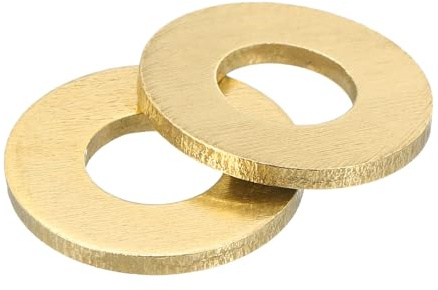 QUARKZMAN M8 Rondelle Plate, 30 Pcs Rondelles Plates à Anneau en Laiton 18mm OD 1.5mm Épais Joint d'Étanchéité en Métal pour Vis, Boulons, Écrous