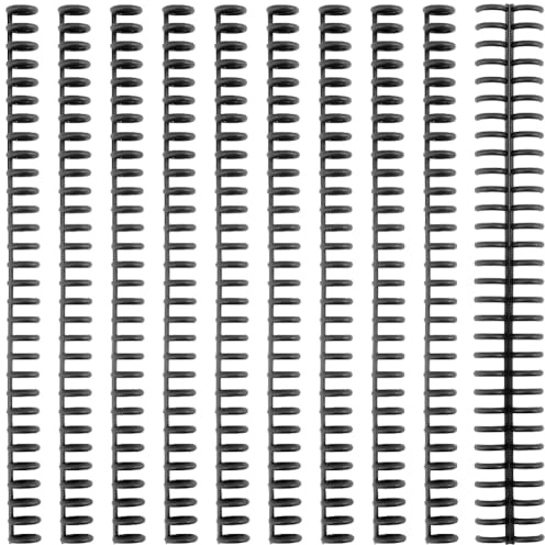 GORGECRAFT 12pz Dorsi di Rilegatura 30 Anelli Bobina di Plastica Nera Macchina Filo Doppia Spirale Rifilabile Rilegatura di Libri Aggiunta di Pagine per Insegnante Studente Documento Quaderno 12mm