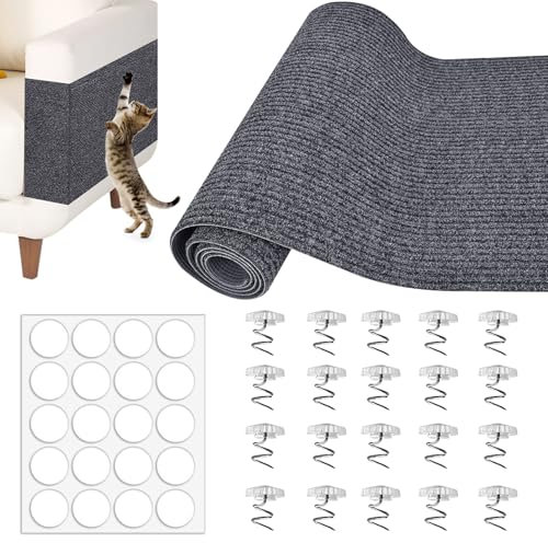 Kratzbrett für Katze, Sofa, grau, Schutz für Sofa, Katze, Kratzschutz, 40 x 200 cm, selbstklebend, Kratzmatte, Katze, Sofa, Kratzschutz, Katze, Sofa, selbstklebend