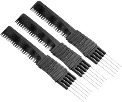 Healeved 3stücke Haarkamm Antistatisch Aus Kunststoff Mit Rattenschwanzkamm Für Haarschneiden Geeignet Für Dickes Lockiges Oder Glattes Haar Für Friseurläden Hause