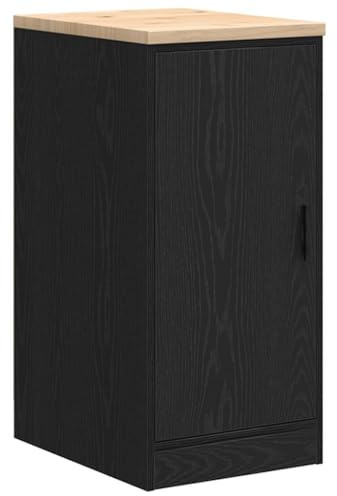 vidaXL Armoire de Rangement de Garage Noir 40x51x85 cm Bois de pin, Armoire, Armoire à Outils, Armoire Basse, Armoire de Garage, Armoire de Rangement