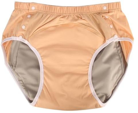 Inkontinenz Pants für Erwachsene Windel,Inkontinenz Pants Waschbar Inkontinenz Unterwäsche für Männer Damen Inkontinenz Slip Verstellbar Leakfree Windelhosen(Orange,Medium)