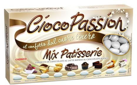 Crispo Cioco Passion Confetti Mix Patisserie con Cioccolato al Latte e Bianco ai Gusti Assortiti, Senza Glutine (Gluten Free) 1kg