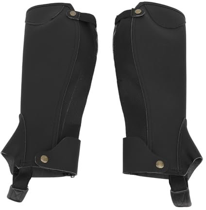 equlup Kinder Erwachsene Reitreiter Halbwert Synthetic atmable 3 -Layer -Stoff Stoßdocking Horse Riding Halb Chaps Unisex (XL)