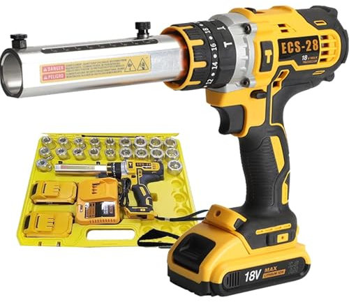 Electric Wire Stripper Machine - Heavy Duty Copper Cable Stripper for Recycling, Dual Battery Powered Drill