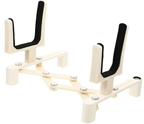 VICASKY 1 PC Klappbarer Klavierständer Geigenständer Verstellbarer Geigennotenständer Geigenrahmen Klappbare Winzige Geige Klappbarer Tragbarer Geigenständer Geigenständerrahmen Weiß Pu