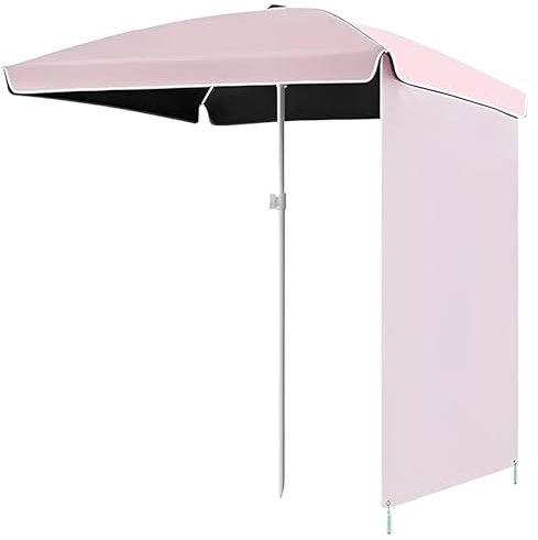 Sombrilla de Playa Portátil con Panel Lateral, Tienda de Playa, Impermeable, Toldo de Protección Solar Exteriores para Patio, Camping, Pesca y Jardín(Multi-Colored)