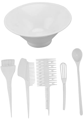 OATIPHO 6stücke Teiliges Haarfärbeset Mit Haarfärbeschale Pinsel Und Kamm Langlebiges Kunststoffmaterial Praktisch Für Diy Haarfärbung Für Friseure Und Salongebrauch