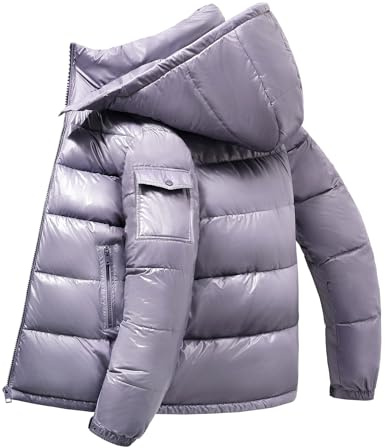 heekpek Veste Homme à Capuche Manteau Homme Hiver Blouson Chaude Hydrofuge Parka Manteaux Matelassée en Coton Vestes de Randonnée Ski