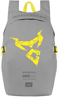 MOTOCENTRIC Motorrad -Rucksack 30L, wasserdichte Helm -Motocross -Beutel, große Kapazität, Laptop -Rucksack reflektiert, für Männer Frauen, Motorrad -Reise -Rucksack