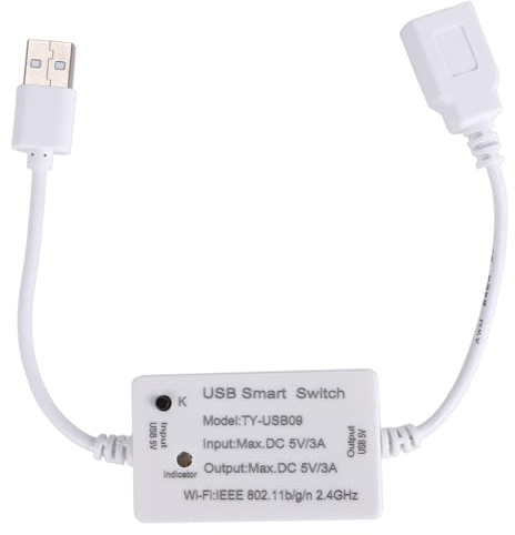 Smallterm Tuya USB Smart Switch - WiFi Controller for USB Appliances, Compatible with