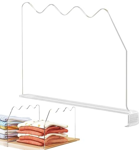 gifyym Separatore per mensole, Trasparente, divisore per mensole per l'organizzazione 'Armadio, per Borse, Scarpe, Biancheria da, Coperte, Camera da, Cucina, Bagno, armadi, dormitorio