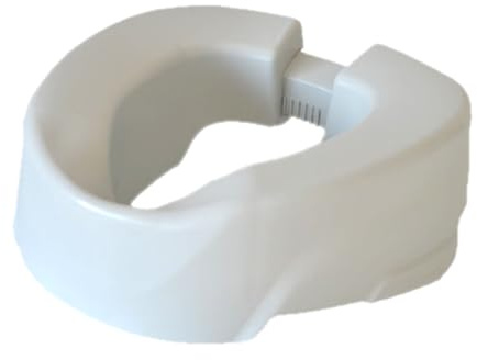 Toilettensitzerhöhung,Toilettensitz mit einstellbarer Breite,10cm Wc sitzerhöhung,150 kg Tragkraft,Weiß,für Behinderte, Patienten,Schwangere