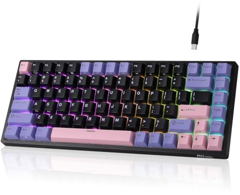 RK ROYAL KLUDGE RK84 kabelansluten 75 % RGB hot-Swap mekaniskt tangentbord, QWERTY