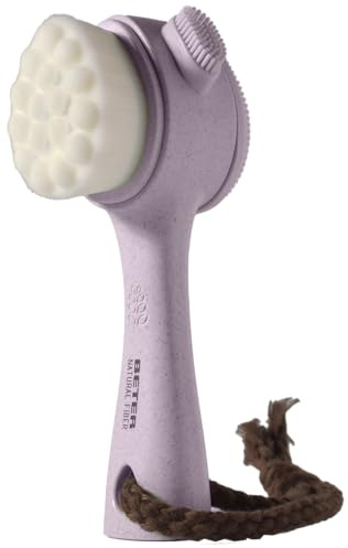 Beter - 3 in 1 Gesichtsreinigungsbürste Natural Fiber, Massiert, Reinigt und Peelt, Mit synthetischen Filamenten ideal zum Peelen des Gesichts, Gesichtsreiniger für Poren und Mitesser, Skin Care, Rosa
