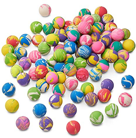 THE TWIDDLERS 90 Mini Marmor Flummis Gummibälle, Bunte Hüpfbälle, Springball, 3cm - Piñata, Mitgebsel, Mitbringsel & Gastgeschenke für Kindergeburtstag