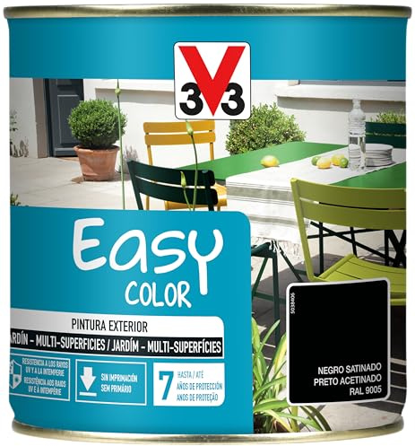 V33 Pintura Easy Color Satinado Negro 0.5L
