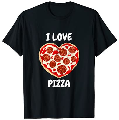 I Love Pizza Design Pepperoni Tomato Foodie Gifts Maglietta