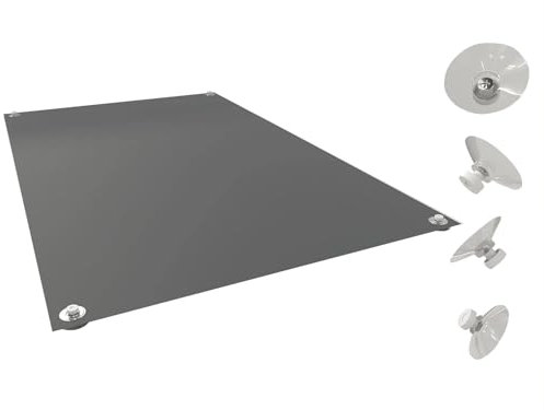 Home-Vision® Dachfensterrollo Verdunkelungsrollo Velux-kompatibel ohne Bohren mit Saugnäpfen Lichtundurchlässig Thermorollo Thermo-Rollo für Dachfensterr (Graphit, S08-96cm x 115cm)