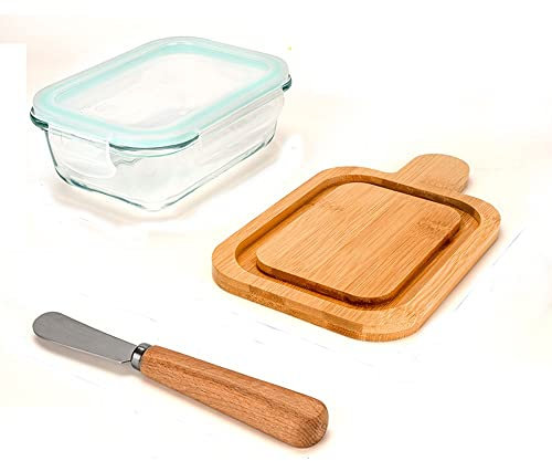 QINGGANGLING999 Beurrier Beurre Peut avec Un Plat de Beurre de Couvercle for Le Stockage et la Conservation utilisés dans Les Cuisines réfrigérateurs Garder Le Beurre Beurre