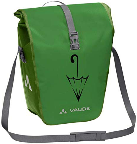 VAUDE Aqua Back Single Sondermodell mit Schirmlogo Hinterradtasche Gepäckträgertasche, Parrot Green SE