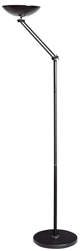 Unilux LED Deckenfluter FIRST schwarz, mit Gelenkarm und neigbarer Lichtschale