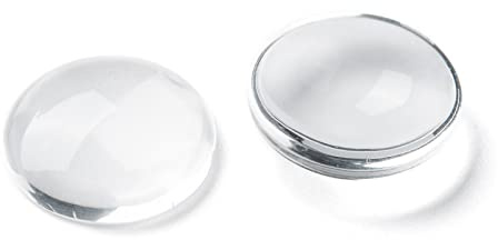 Cheriswelry Transparente Glas-Cabochons, 40 mm, flache runde Cabochons für Kamee, Foto, Anhänger, DIY, Dekoration, Handwerk, Schmuckherstellung, 50 Stück