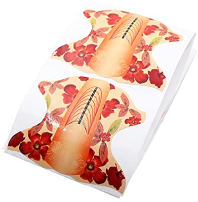 FOMIYES 100piezas Bandeja De Papel Para Uñas Forma Arce Moldes Guía Para Decoración De Uñas Adhesivos Herramientas Uso Manicura