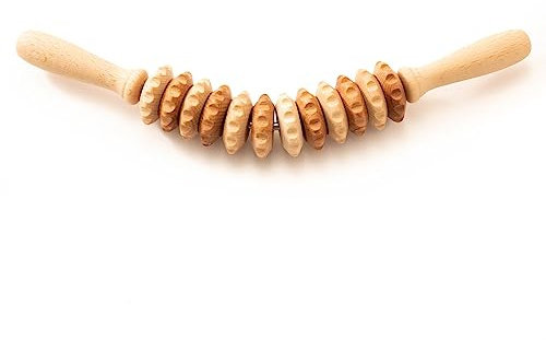Tuuli Holz-Massageroller für Hunde, Pferde & Katzen, gebogen, 37 cm | Gebogener 37 cm Holzroller für Hunde, Katzen und Pferde, liegt angenehm in der Hand und lässt sich präzise führen