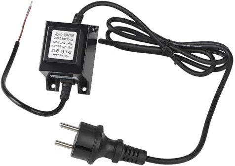 Fuente de Alimentación LED 12V 15W 1,25A IP68 Impermeable, Transformador de Potencia Entrada/Salida 220V-50Hz/AC 12V Para Tira y Bombilla