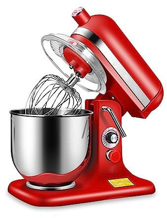 Electric Stand Mixer for Baking 11 Speeds Food Mixer with 7L Stainless Steel Bowl Dough Mixer Machines with K-Beater, Dough Hook and Whisk for Kitchen Baking Cake Egg Cream (Color : Red, Size : 500W