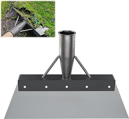 Dreafly Garden Shovel 20CM, Multifunctional Cleaning Shovel, Driveway Patio Weed Remover Tool Flat Head Garden Scraper Moss Temover Tool Stainless Steel Lawn Edging Tool for Gardening