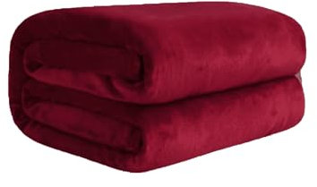 Komfortec Extra Warme Kuscheldecke Flauschig, Wohndecke, Fleecedecke, Oeko-TEX Zertifiziert, Superweich, 150x200 cm, 450 g/m², Bordeaux