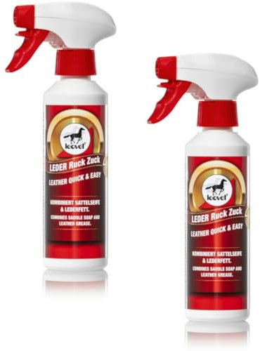 RL24 leovet - Leder Ruck Zuck | Kombi aus Sattelseife & Lederfett | Lederpflege zur Reinigung & Schutz von Glattleder | Lederreiniger für natürlichen Glanz | mineralölfrei | 2 x 250 ml (2er Set)