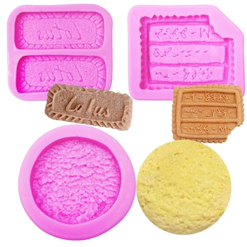 Moldes de Silicona Desmontables para Galletas, Gofres, Chocolate, Fondant, Decoración de Pasteles, Cupcakes, Pasta de Goma de Masa, Arcilla