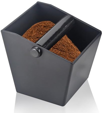 FEMONGY Boîte à café avec levier amovible 800 ml | Boîte à café pour cafetière - Accessoires de barista - Pour cafetière à expresso - Noir