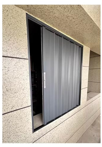 Schiebetür Falttür falttüren innentüren Verschließbare Falttür für den Innen- und Außenbereich, 103/201 cm hoch, robuste Schiebe-/Falttür aus Aluminium als temporärer Raumteiler, für Küche, Speisekamm
