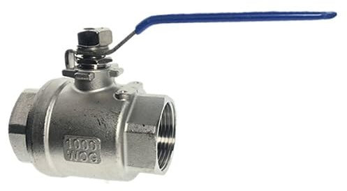 Wasserrohrverbinder, Innengewinde, zweiteilig, Vollanschlüsse, Kugelhahn aus Edelstahl 304, Hebel, blaue Griffe, Wasserhahnzubehör, BSP-Innengewindeventile(3/4)