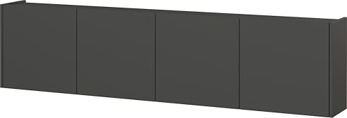 Germania Mehrzweckschrank 1018-547 GW-Piana, in Graphit, mit Türdämpfung, 183 x 45 x 25 cm (BxHxT)