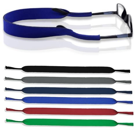 LUFFLOK 6 Pack Unisex Glasses Strap, Elastic Soft Glasses Chain, Spectacles Cord, Sport Eyeglasses Straps, Eyeglasses Cord, Anti-Slip Sunglasses Strap for Man Women and Kids (6 Pack)